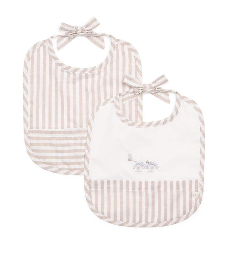 Marie-Chantal baby bibs race car design set of 2 - British product