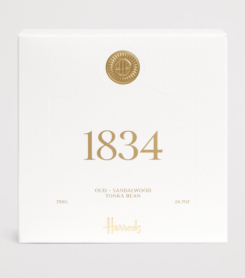 Harrods 1834 scented candle 700g, UK version