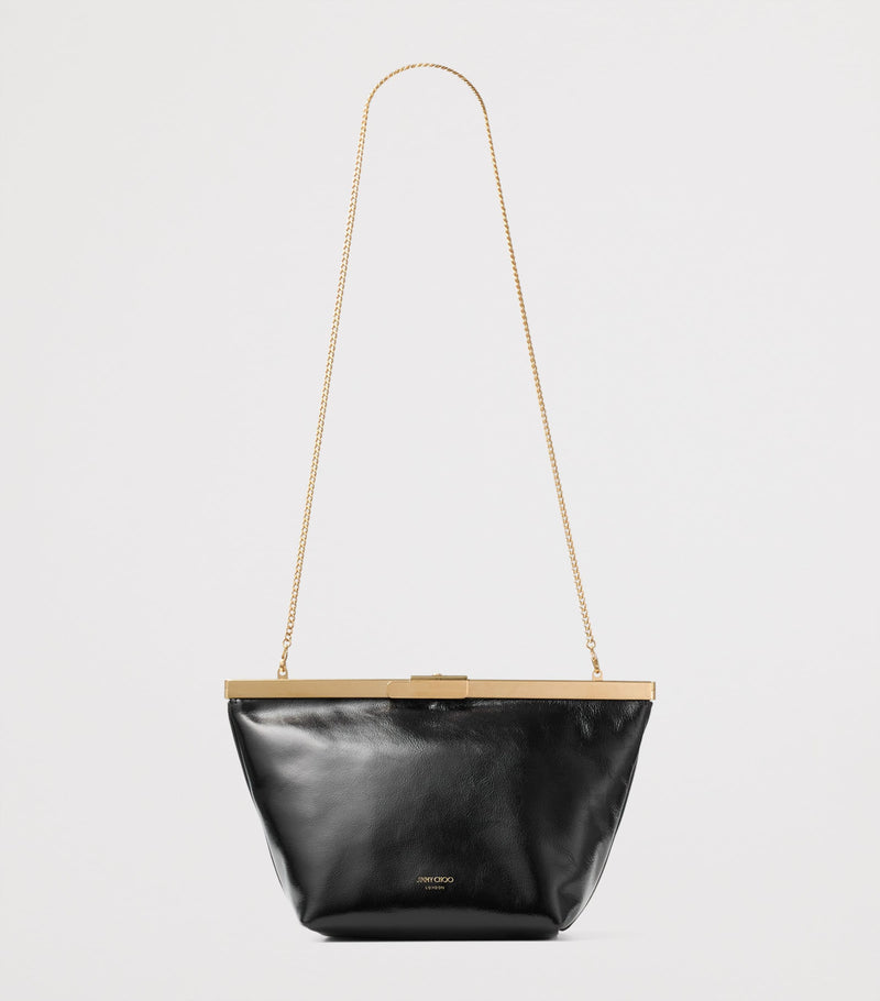 Jimmy Choo leather Ganache clutch bag, imported from the UK