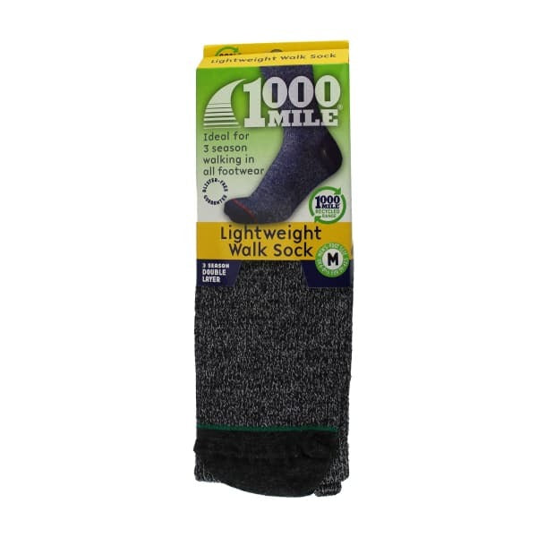 1000 Mile men's lightweight walking Repreve socks, UK version