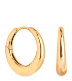 Astrid & Miyu gold-plated dome hoop earrings medium, UK version