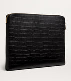 Harrods large croc-embossed leather pouch, UK version