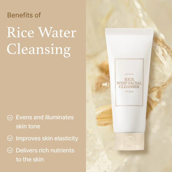 I'm From Rice Whip Facial Cleanser 30ml, imported from the UK
