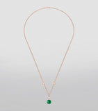 Chopard Happy Diamonds Planet necklace rose gold and green agate, UK version