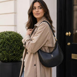 Tipperary black moon braided shoulder handbag - British product