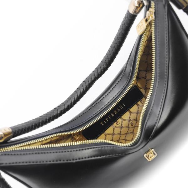 Tipperary black moon braided shoulder handbag - British product