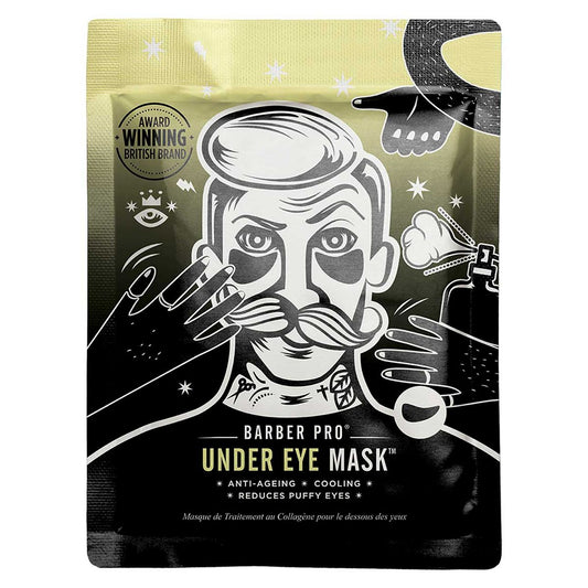 Barber Pro Under Eye Mask with Activated Charcoal & Volcanic Ash Men's Toiletries Boots   
