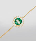 Messika Lucky Move bracelet 18K yellow gold diamond malachite (British brand)