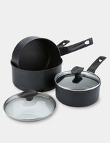 M&S Prestige 9x Tougher Non-Stick Saucepan Set of 3- Buy online at McGrocer