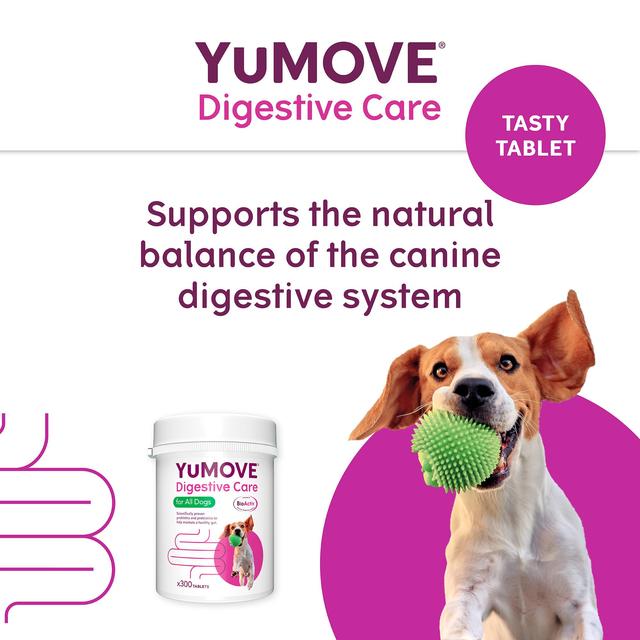 YuMOVE Dog Digestive Health Probiotics Supplement 300 per pack GOODS M&S