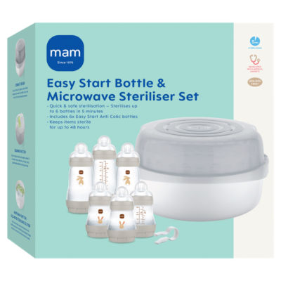 MAM Easy Start bottle and microwave steriliser set - British product