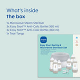 MAM Easy Start bottle and microwave steriliser set - British product