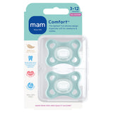 MAM Comfort Soother 3-12 Months 2 Pack, imported from the UK