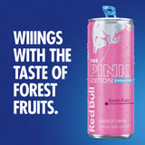 Red Bull Pink Edition Forest Fruits 250ml 4 pack, imported from the UK