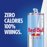 Red Bull Zero energy drink 250ml 8 pack (British brand)