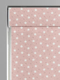 Blush pink 100% cotton Ditsy Stars Roman blinds (British brand)