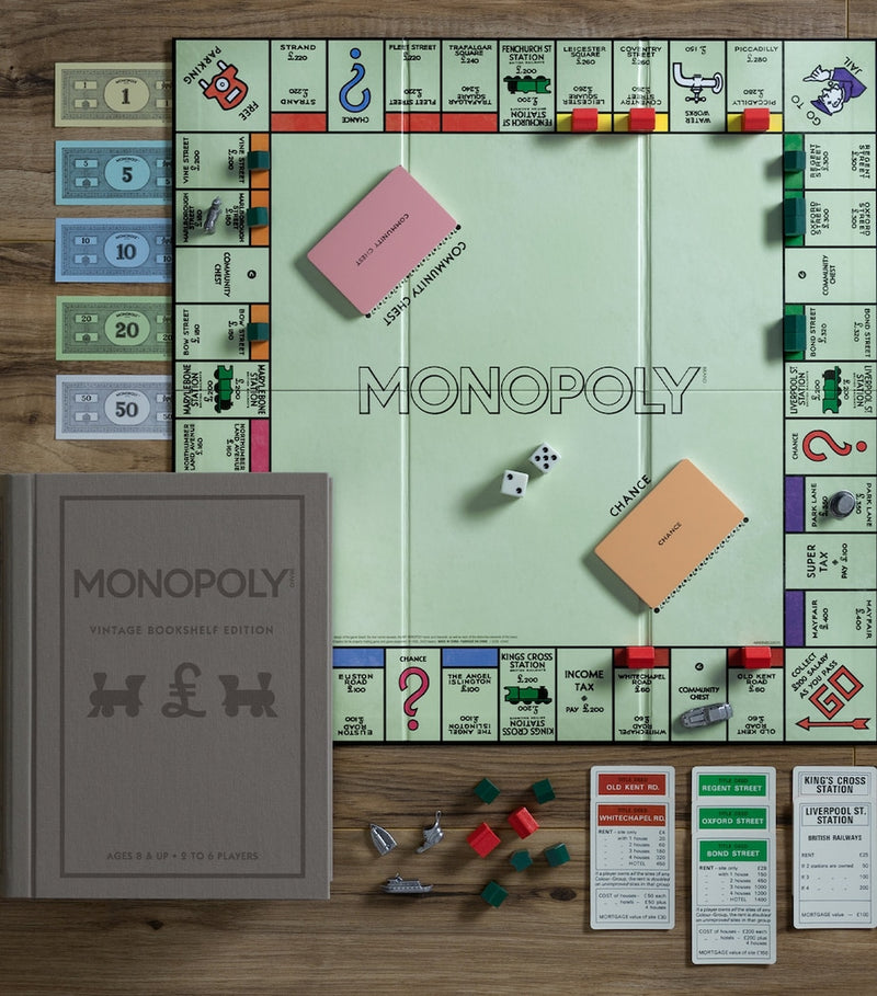 Monopoly Vintage Bookshelf Edition board game (British brand)