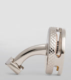 Tateossian circle gear cufflinks in rhodium plated silver (British brand)