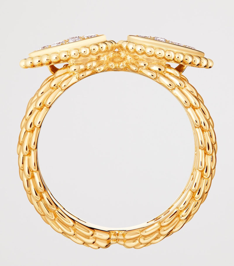 Boucheron Serpent Bohème Gelbgold Diamant Ring - Britisches Produkt