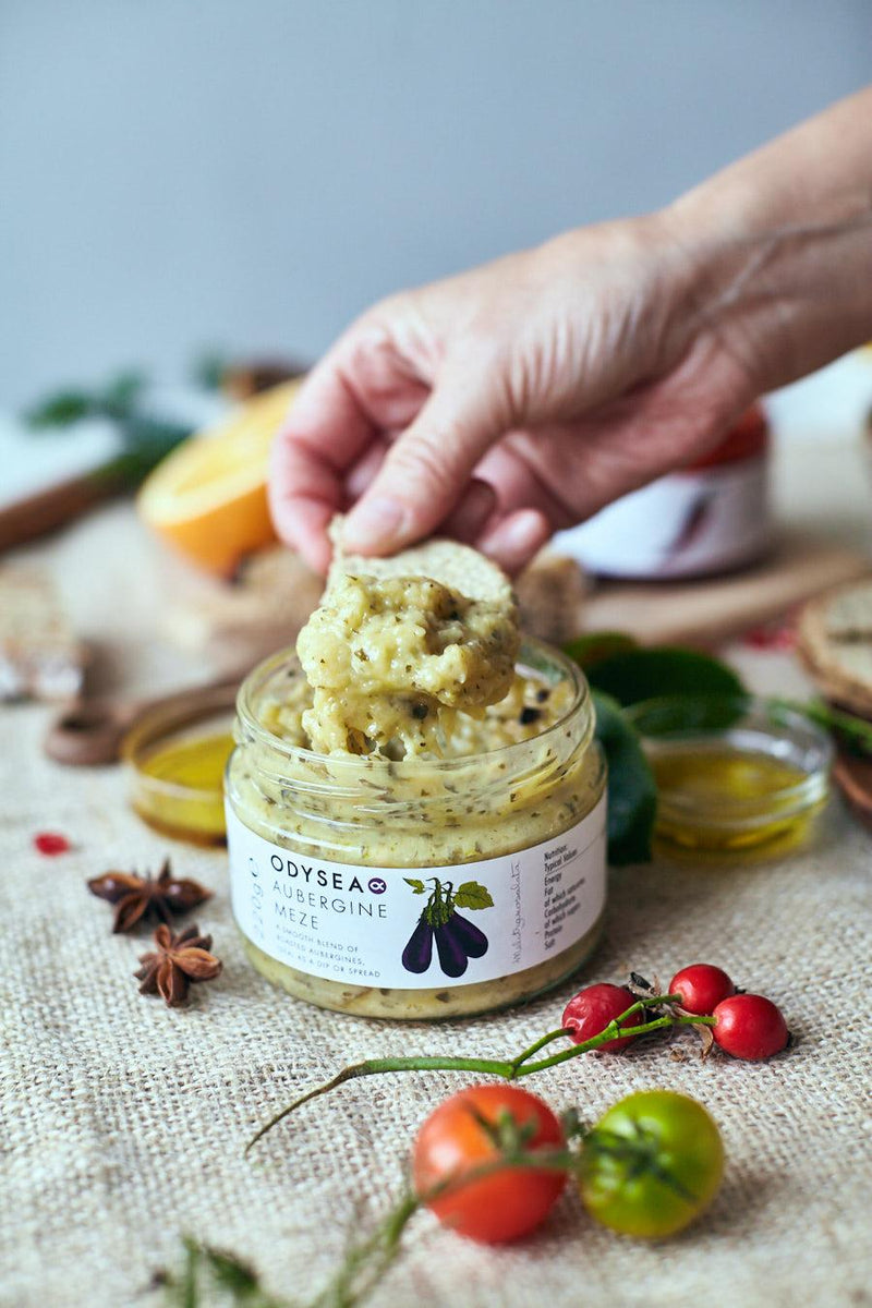 Odysea Aubergine Meze dip 220g, imported from the UK