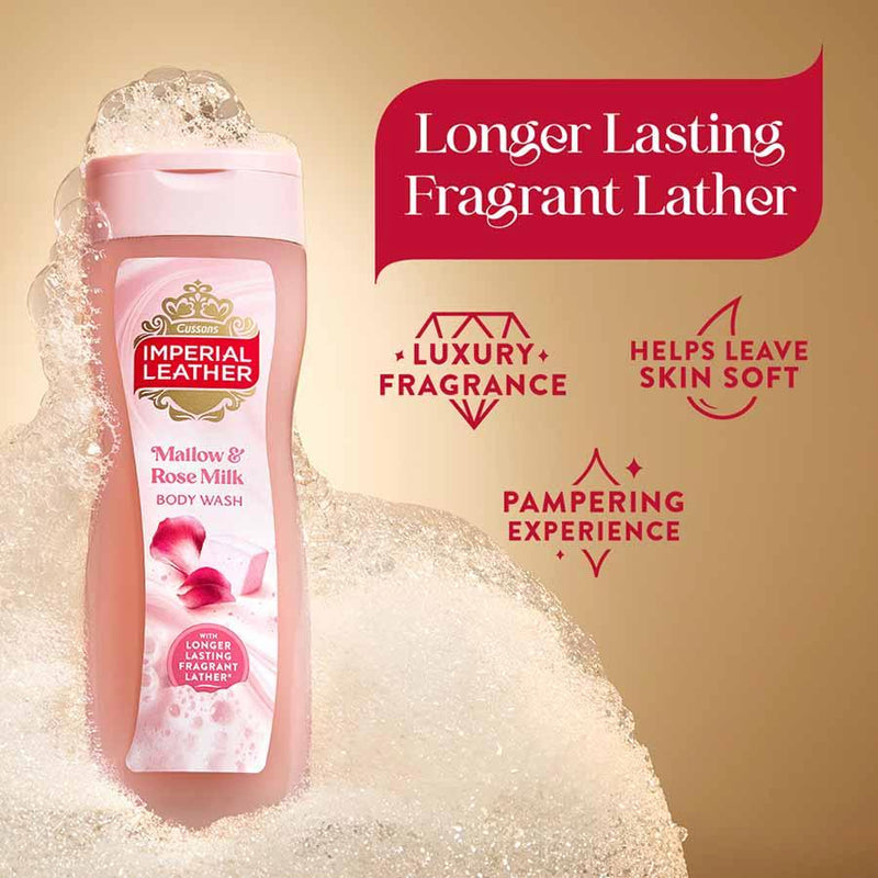 Imperial Leather Mallow & Rose body wash 480ml - British product