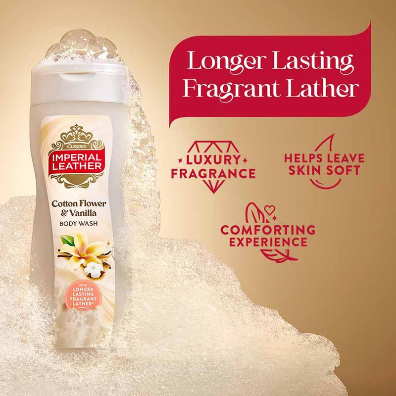 Imperial Leather body wash Cotton Flower & Vanilla Orchid 480ml, UK version