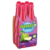 Squeeze It Apple & Blackcurrant juice drink 4x200ml (British brand)