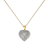 Revere pendant necklace crystal heart 9ct gold (British brand)