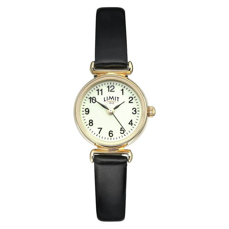 Limit ladies glow dial watch gold plated strap (British brand)
