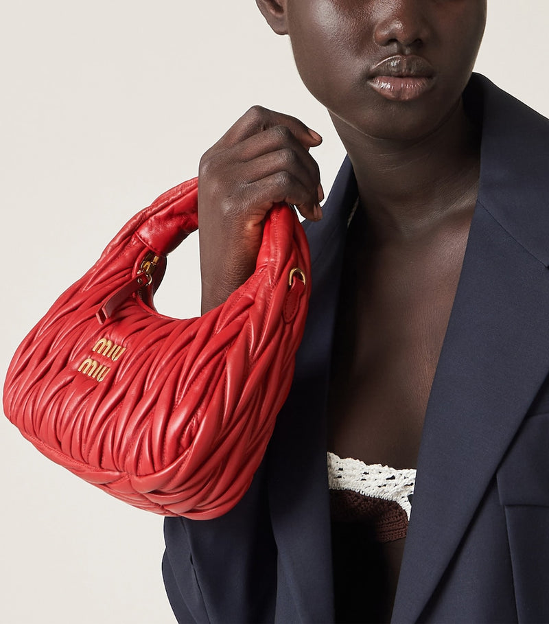 Miu Miu matelassé leather Wander top-handle bag (British brand)