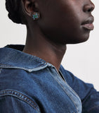 Emily P. Wheeler yellow gold emerald topaz apatite earrings (British brand)