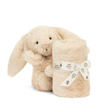 Jellycat bunny soother blanket with miniature bunny 34cm x 34cm, UK version