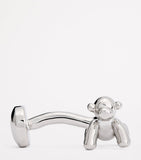 Babette Wasserman balloon monkey cufflinks rhodium-plated (British brand)