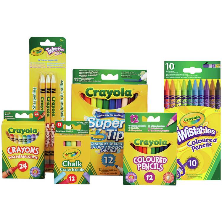 Crayola 70 piece stationery set with crayons, pencils, markers (British brand)