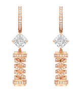 Harrods Boodles The Palace Collection Tudor Skyline Rose Gold Diamond Earrings- Buy online at McGrocer