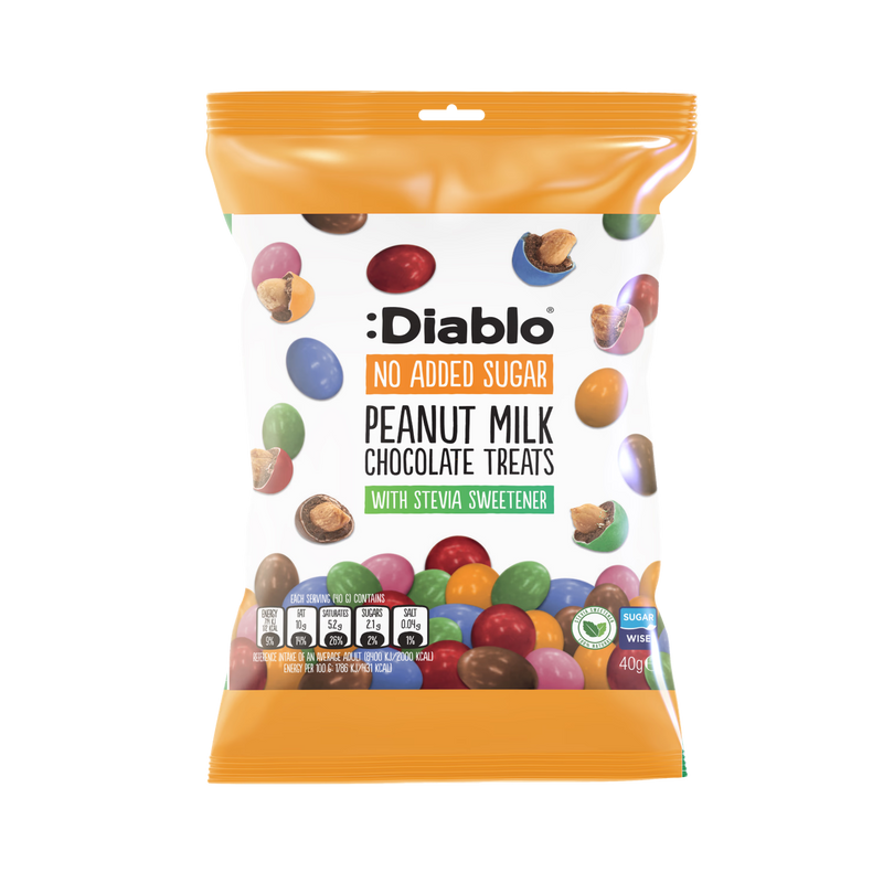 Diablo no added sugar chocolate peanut treats 40g - British product