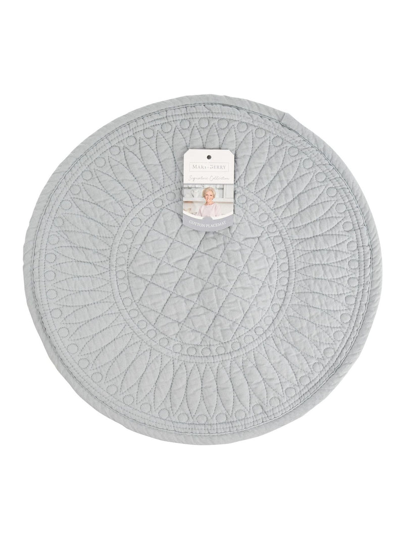 Mary Berry Grey Signature Cotton placemat 32.5cm, imported from the UK