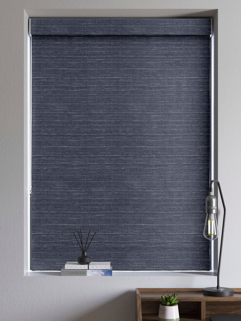 Voyage Maison indigo blue Roman blind, imported from the UK