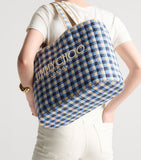 Jimmy Choo raffia gingham tote bag, UK version