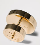 Miu Miu gold-tone brass enamel logo earrings imported from the UK