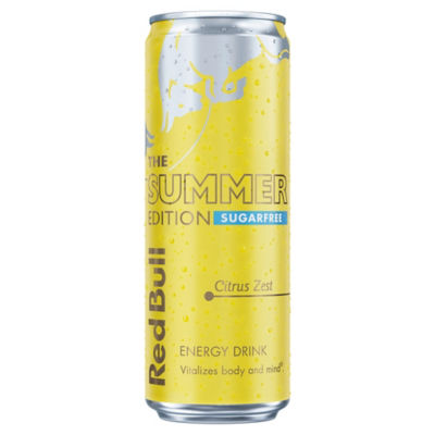 Red Bull Summer Edition sugarfree citrus energy drink 473ml - British product