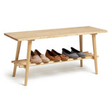 Habitat Swen oak shoe bench 100cm wide - British product