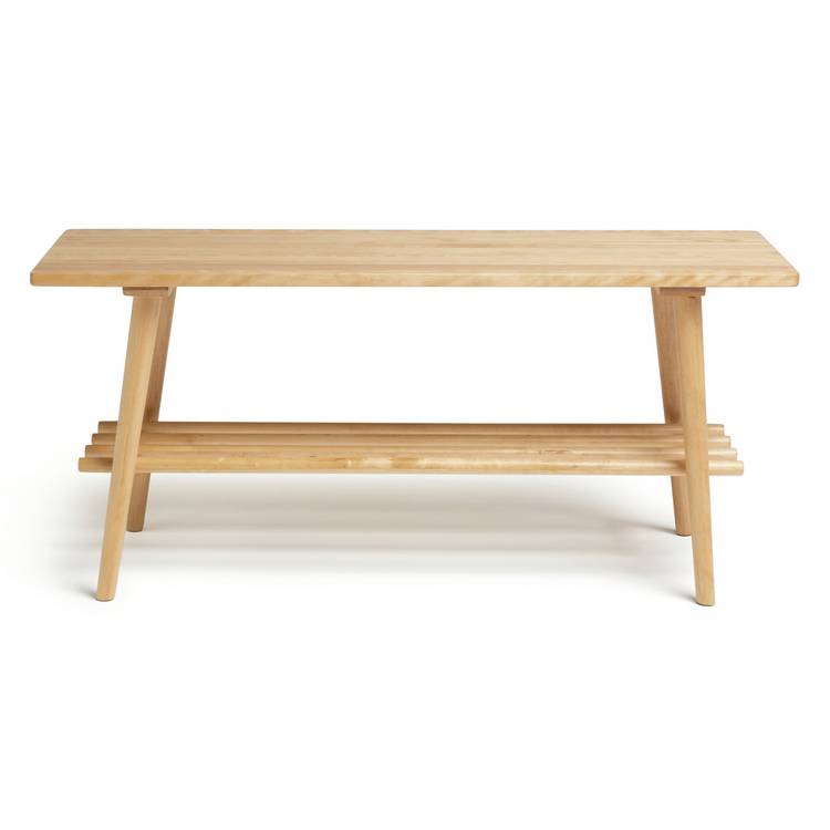 Habitat Swen oak shoe bench 100cm wide - British product