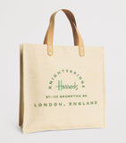 Harrods jute and cotton shopper bag 51cm, UK version