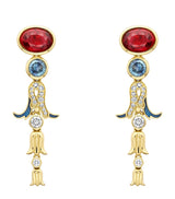 Harrods Boodles Yellow Gold Diamond and Gemstone Presence Chamber Palace Drop Earrings- Buy online at McGrocer