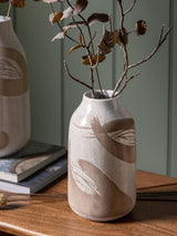 Next Gallery Home Brown Reactive Taft Small Ceramic Vase- Buy online at McGrocer