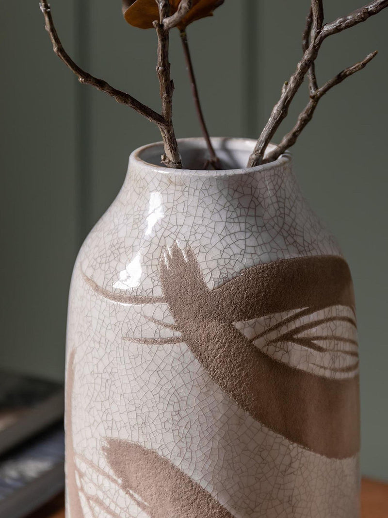 Gallery Home brown reactive taft small vase, UK version