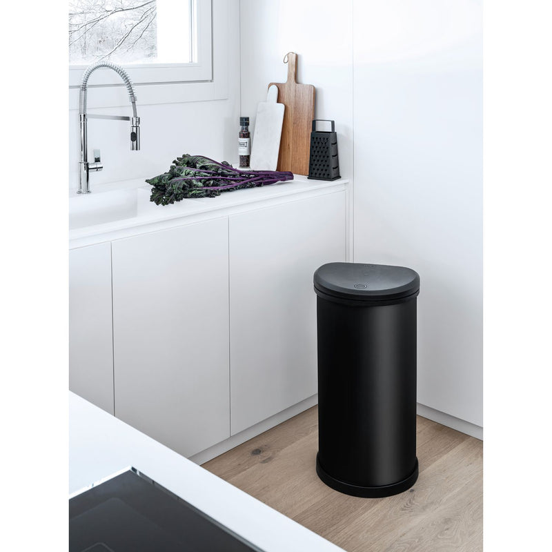 Curver touch top kitchen bin 40L black, imported from the UK