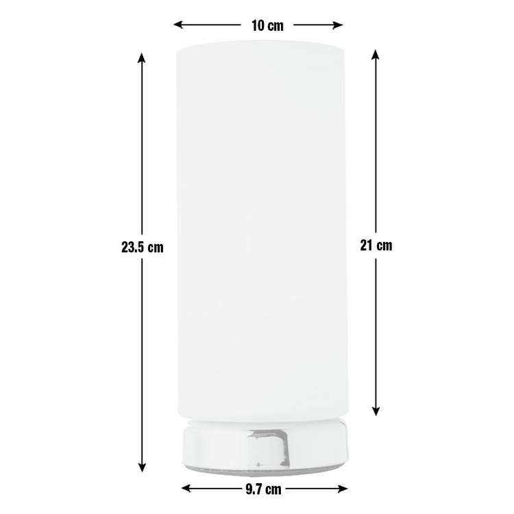 Argos Home opal glass touch table lamp H23.5cm (British brand)