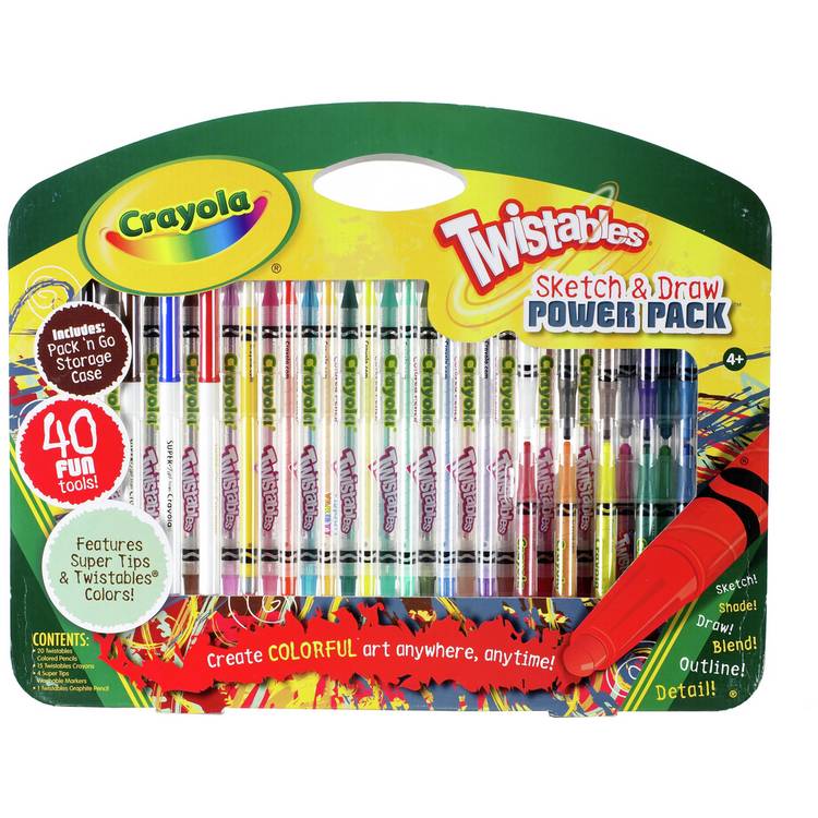 Crayola Twistables Sketch and Draw Set 40 pieces (British brand)